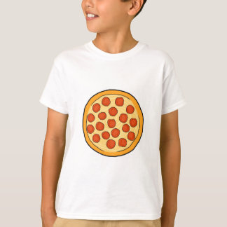 Camiseta Arte entero grande del dibujo de la pizza de la
