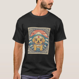Camiseta Arte esencial de perro japonés ola de Kanagawa