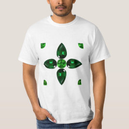 Camiseta Arte Esmeralda Gemstone, verde