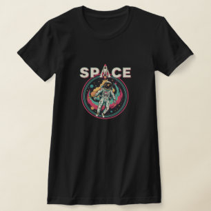 Camiseta Arte Espacial de Astronauta Cósmico Retro