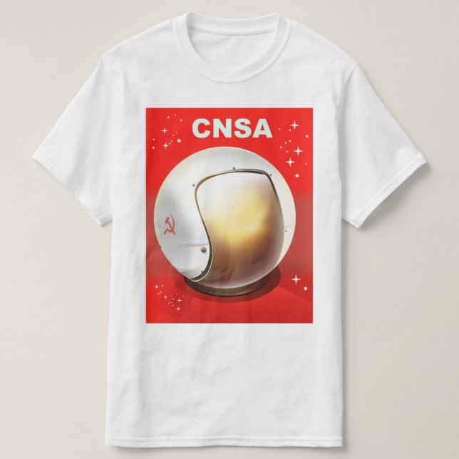 Camiseta Arte espacial de CNSA China. (Diseño del anverso)