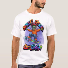 Camiseta Arte espacial de hoverboard de skater alienígena c
