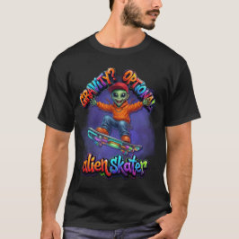Camiseta Arte espacial de hoverboard de skater alienígena c