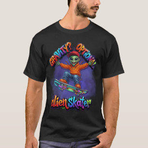 Camiseta Arte espacial de hoverboard de skater alienígena c
