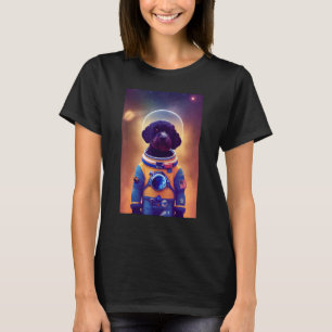Camiseta Arte espacial del astronauta portugués del perro d