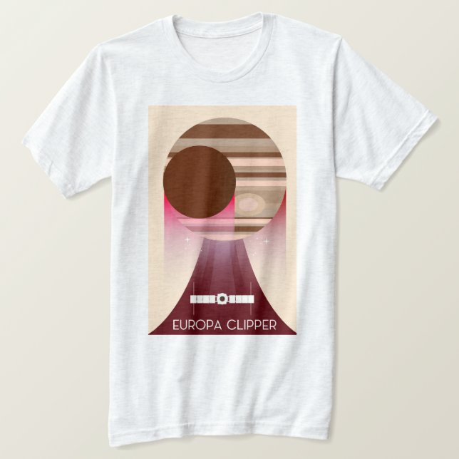Camiseta Arte espacial Europa Clipper (Anverso del diseño)
