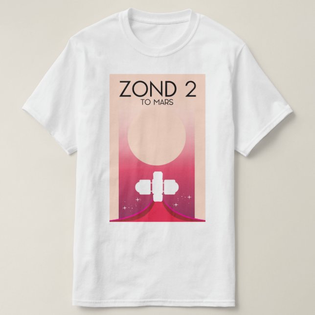 Camiseta Arte espacial Zond 2. (Diseño del anverso)