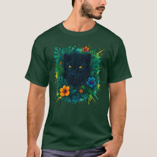 Camiseta Arte espiritual de la jungla de pantera negra