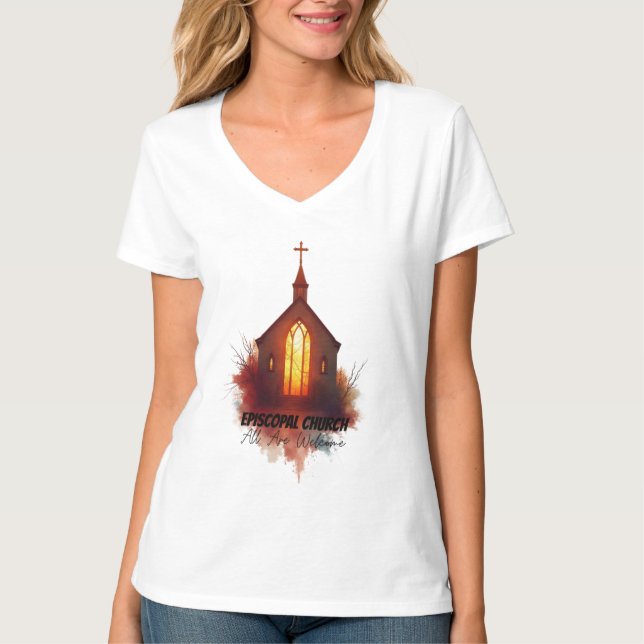 Camiseta Arte Esplash Episcopal - Todos son bienvenidos (Anverso)