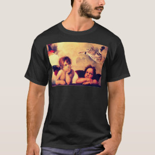 Camiseta Arte estético Raphael Angels Cat Funny Halloween