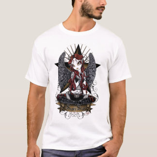 Camiseta Arte estupendo de Myka Jelina del ángel de la