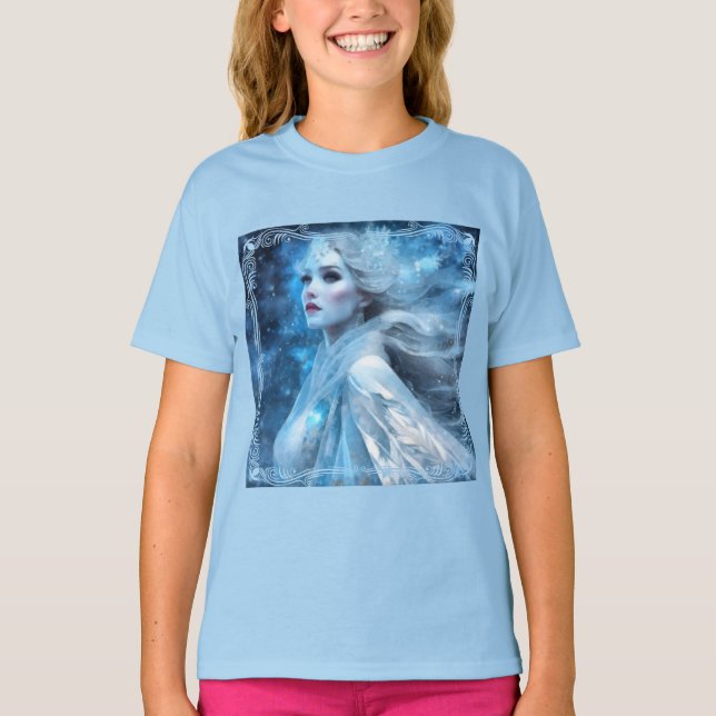 Camiseta Arte etéreo congelado de nieve reina fantasía (Anverso)