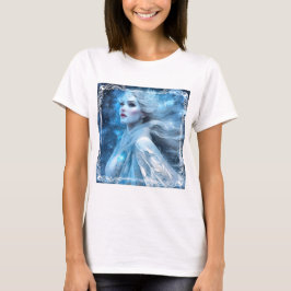 Camiseta Arte etéreo congelado de nieve reina fantasía