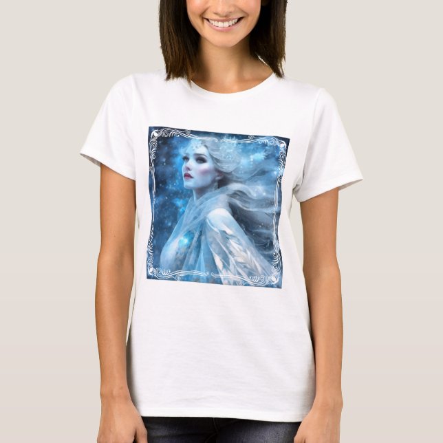 Camiseta Arte etéreo congelado de nieve reina fantasía (Anverso)