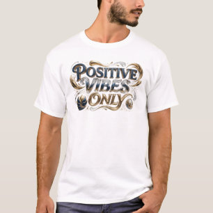 Camiseta Arte Expresivo Azul SOLO VIBRACIONES POSITIVAS