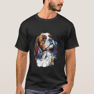 Camiseta Arte expresivo del perro Cavalier King Charles Spa