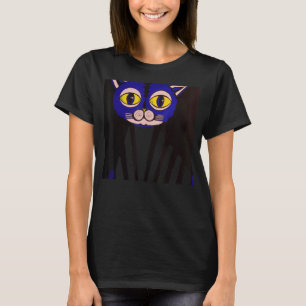 Camiseta Arte extraño de gato, retrato de gatito maullido