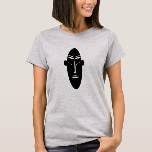 Camiseta Arte facial de tatuaje moderno africano abstracto
