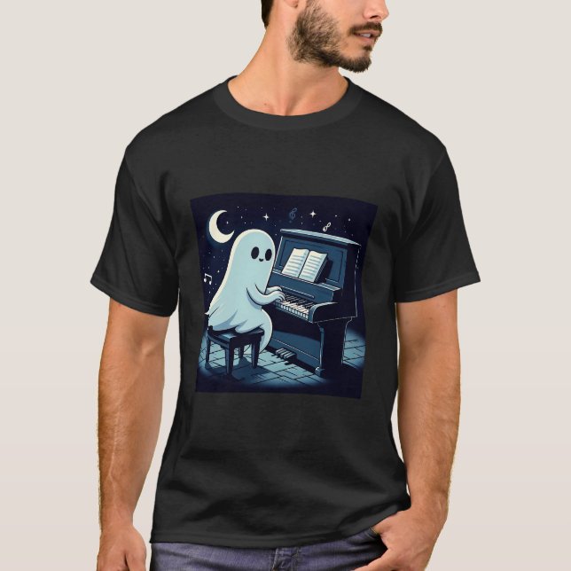 Camiseta Arte fantasma lindo y fantasmal - Vibes de Hallowe (Anverso)