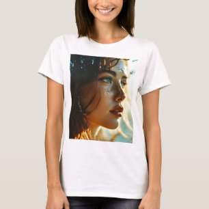 Camiseta Arte femenino de doble exposición