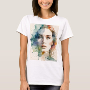 Camiseta Arte femenino de doble exposición