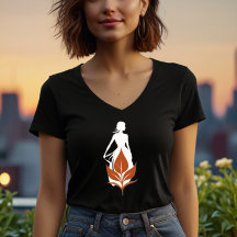 Arte femenino elegante Silueta de Naturaleza y Muj