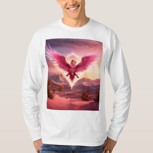 Camiseta "Arte Fénix escarpado: decoración mística de invie (Anverso)