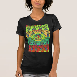 Camiseta Arte floral abstracto vibrante