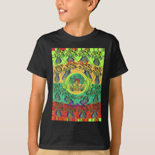 Camiseta Arte floral abstracto vibrante