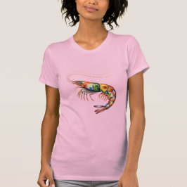 Camiseta Arte floral de camarones