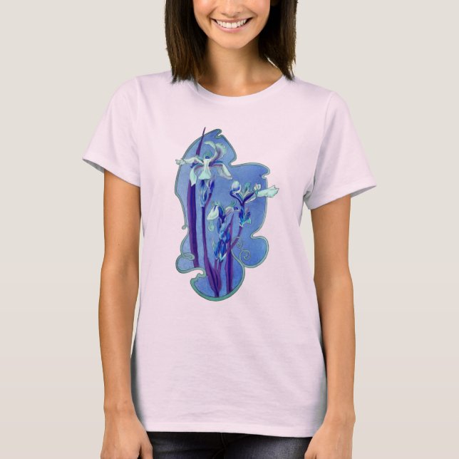Camiseta Arte floral de irlandeses azules (Anverso)