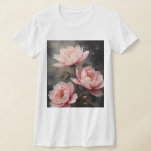 Camiseta Arte floral de peonía