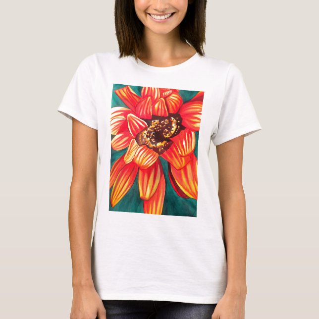 Camiseta Arte floral del desierto de Gazania por Sacha Gros (Anverso)