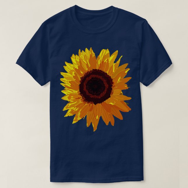 Camiseta Arte floral Girasol (Diseño del anverso)