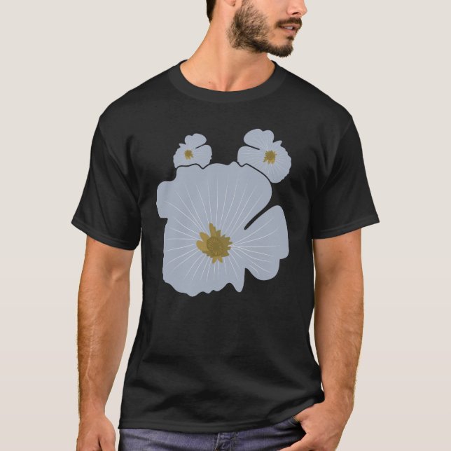 Camiseta arte floral minimalista (Anverso)