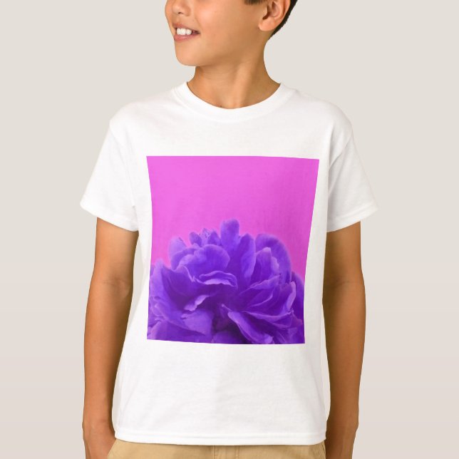 Camiseta Arte floral morado y frambuesa (Anverso)