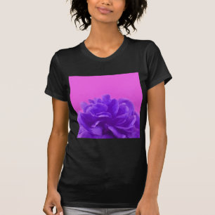 Camiseta Arte floral morado y frambuesa