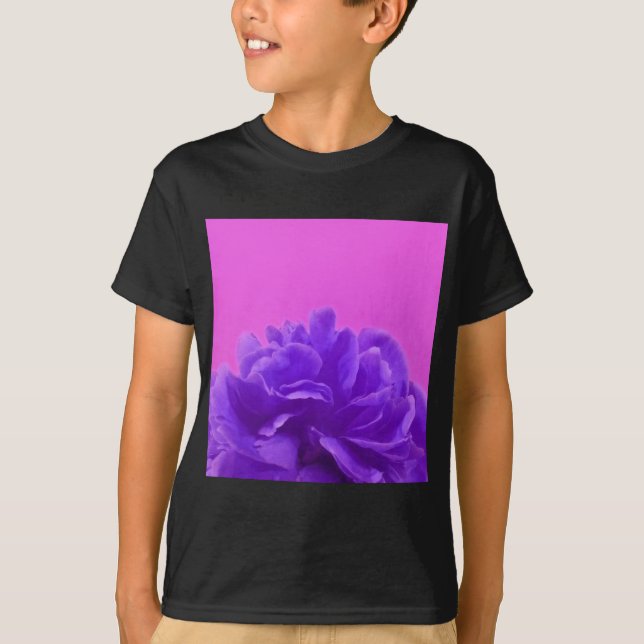 Camiseta Arte floral morado y frambuesa (Anverso)