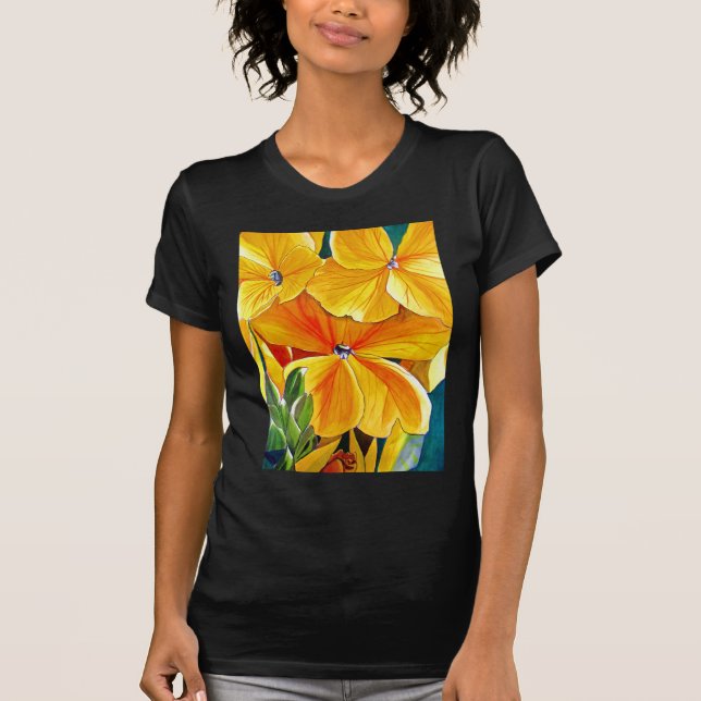 Camiseta Arte floral original acuarela floral (Anverso)