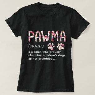 Camiseta Arte floral Pawma Abuela Perro