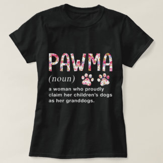 Camiseta Arte floral Pawma Abuela Perro