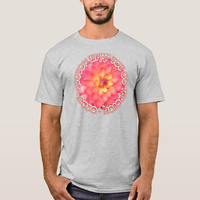 Camiseta arte floral rosa (Anverso)