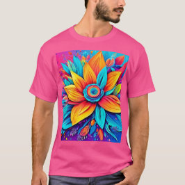 Camiseta Arte Floral Vibrante