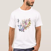 Camiseta Arte floral y de hoja botánica elegante