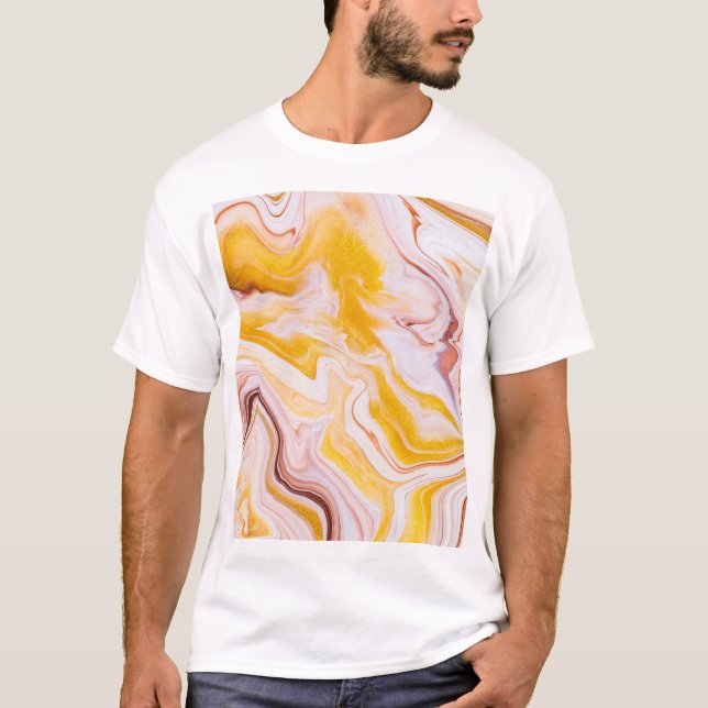 Camiseta Arte fluido: textura abstracta irrisoria. (Anverso)