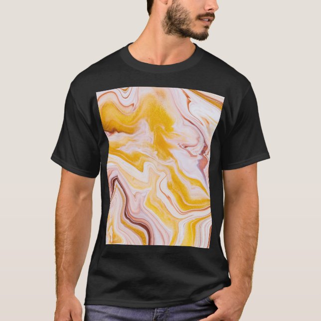 Camiseta Arte fluido: textura abstracta irrisoria. (Anverso)