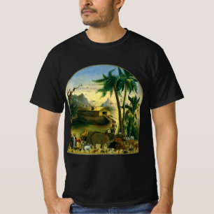 Camiseta Arte Folclórico Victoriano Antiguo, Arca de Noé de