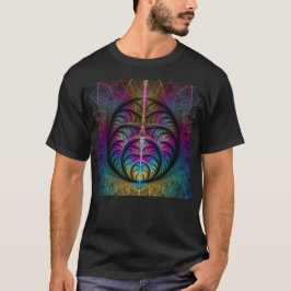 Camiseta Arte fractal colorido con estampado trippy