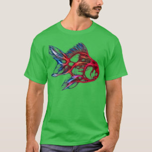 Camiseta Arte fractal de pescado de oro