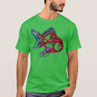 Camiseta Arte fractal de pescado de oro